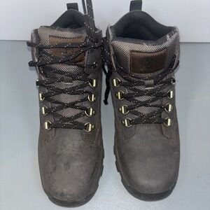 Timberland Mt. Maddsen Hiking Boots Boys 6.5 Brown Waterproof A26VH